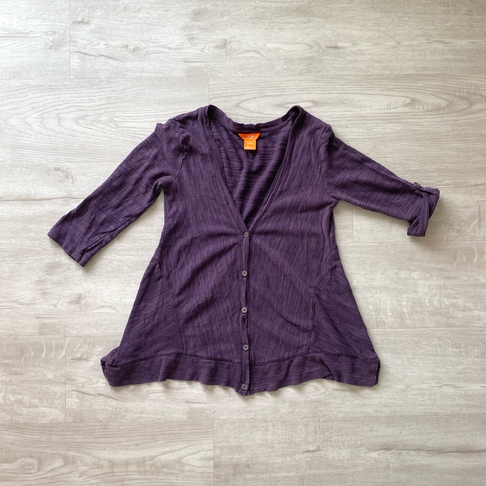 Joe Fresh Flowy Purple Cardigan